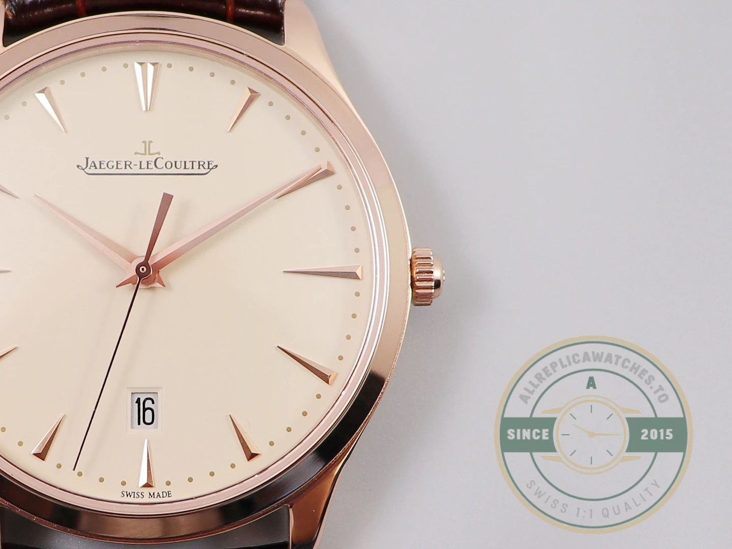 Replica Jaeger-LeCoultre Master Ultra Thin Date Rose Gold Q1282510 - High-Grade Replica Watch