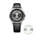 Steel Polaris Chronograph Q902843J with lacquered grey gradient dial photographed straight on