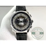 Gradient dial running from pale silver at the middle to deep anthracite at the chapter ring