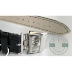 Chronograph pushers at 2 and 4 o'clock standing clear of the fluted crown
