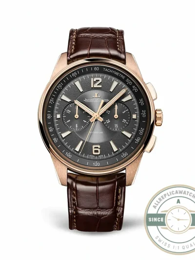 Replica Jaeger-LeCoultre Polaris Rose Gold 42 mm Black Dial 9022450 - Affordable Super Clone Watch