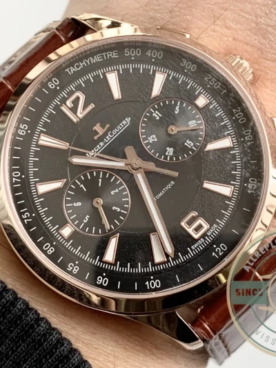 Replica Jaeger-LeCoultre Polaris Rose Gold 42 mm Black Dial 9022450 - Top-Tier Swiss Replica Watch