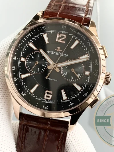 Replica Jaeger-LeCoultre Polaris Rose Gold 42 mm Black Dial 9022450 - Affordable Super Clone Watch