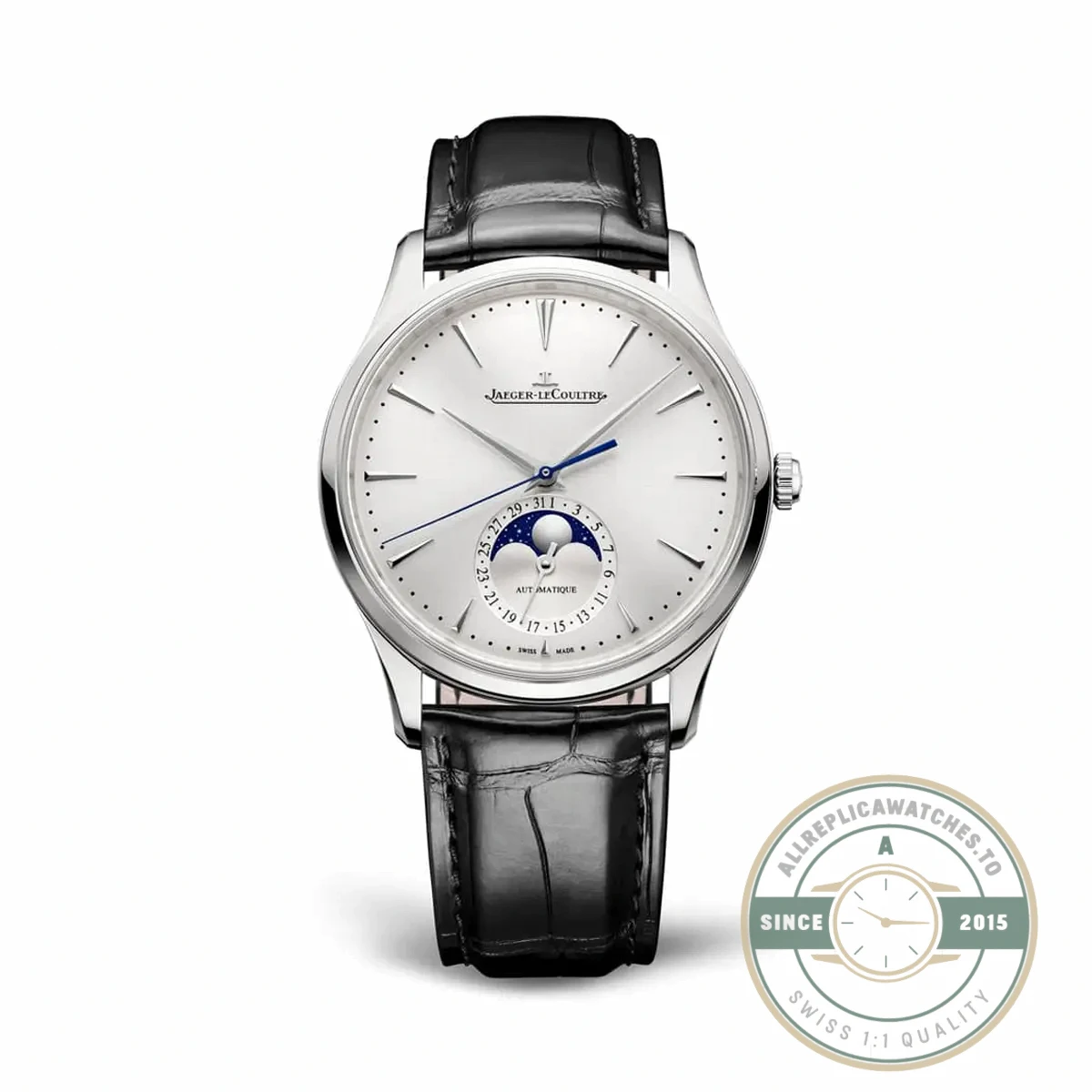Replica MASTER ULTRA THIN MOON 39MM SILVER DIAL Q1368430 - Best Quality Replica Watch
