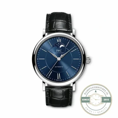 Replica Portofino Automatic Moon Phase 40mm Blue Dial IW459402 - Swiss Movement Replica Watch