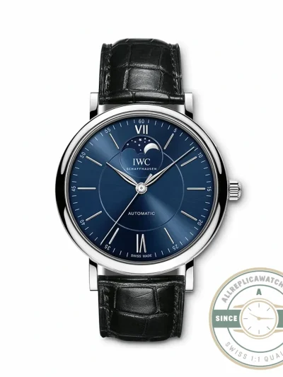 Replica Portofino Automatic Moon Phase 40mm Blue Dial IW459402 - Swiss Movement Replica Watch