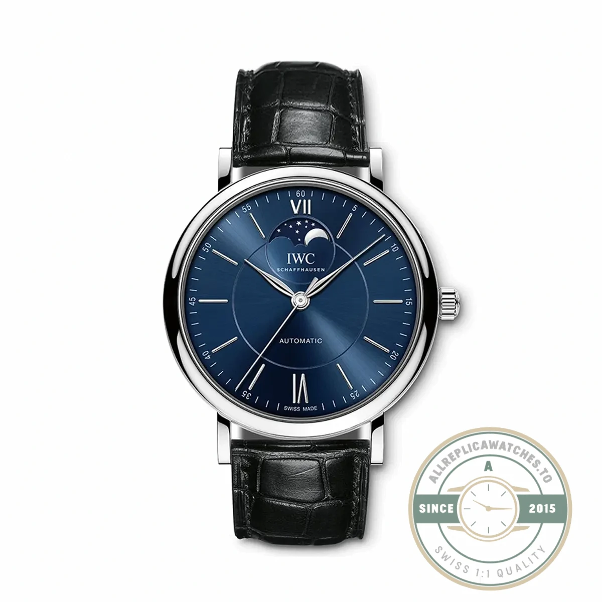 Replica Portofino Automatic Moon Phase 40mm Blue Dial IW459402 - Swiss Movement Replica Watch