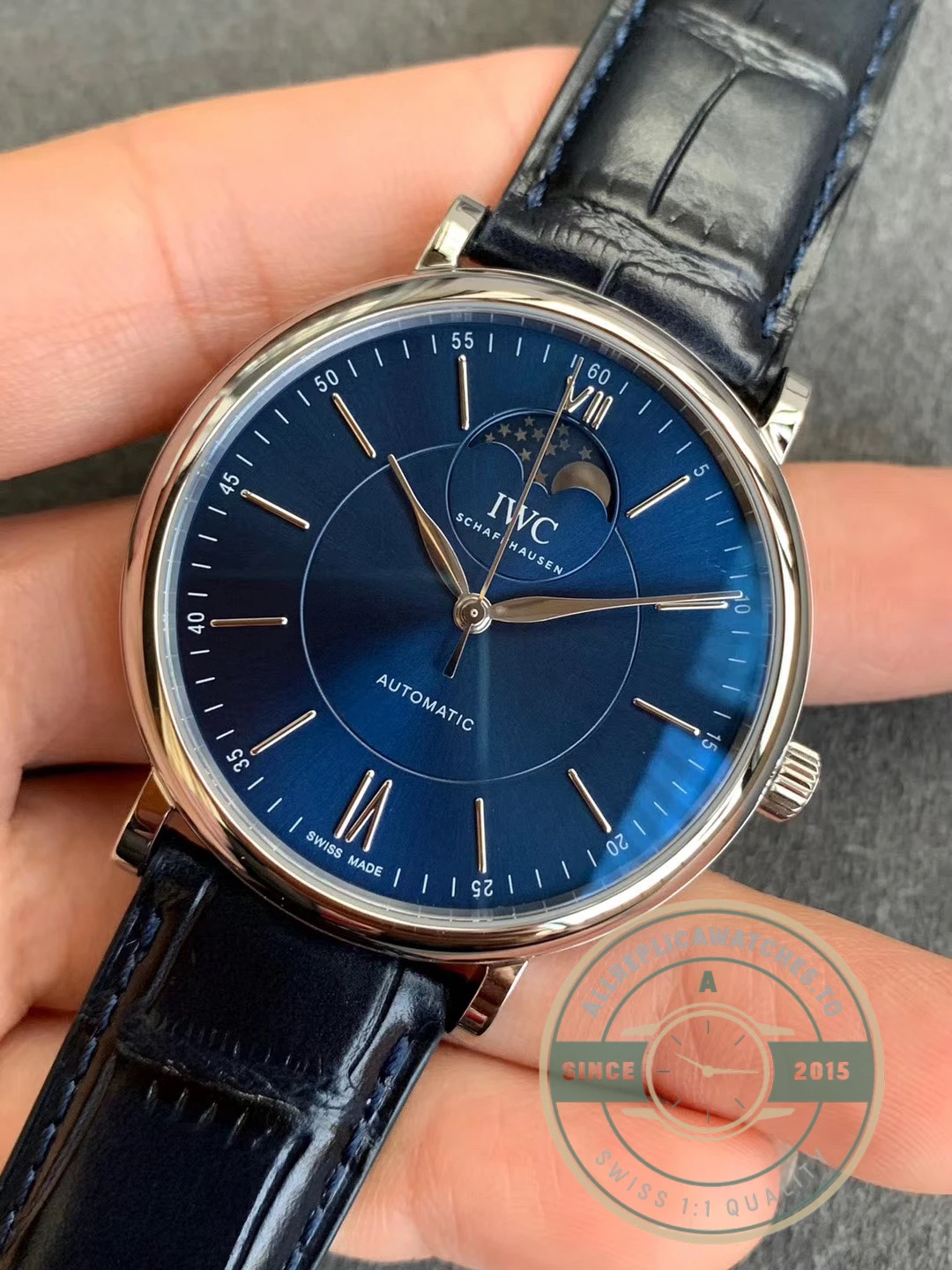 Replica Portofino Automatic Moon Phase 40mm Blue Dial IW459402 - Luxury Replica Watch