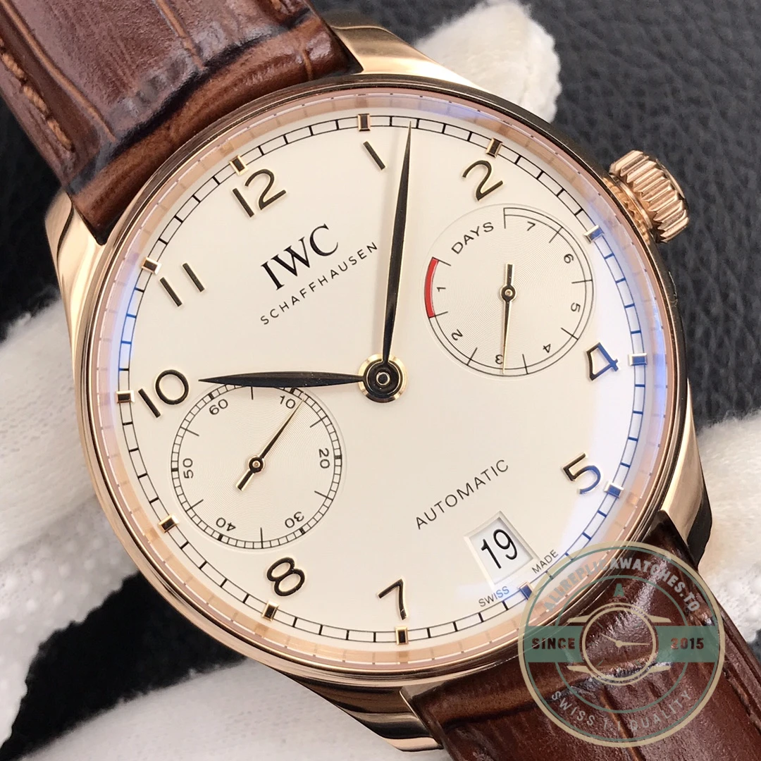 Replica Portuguese 7 Days IW500113 Rose Gold 42mm - Premium Super Clone Watch