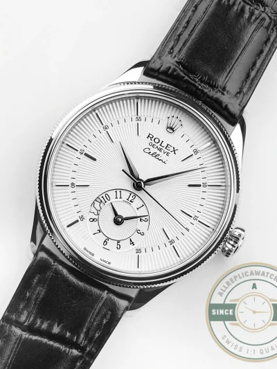 Replica Rolex Cellini Dual Time 50529 Silver Dial 39mm - Top-Tier Swiss Replica Watch