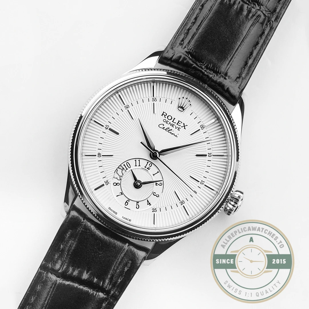 Replica Rolex Cellini Dual Time 50529 Silver Dial 39mm - Top-Tier Swiss Replica Watch