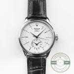 Replica Rolex Cellini Dual Time 50529 Silver Dial 39mm - Luxury Replica Watch