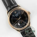 Replica Rolex Cellini Dual Time Rose Gold 50525 Black Dial - Affordable Luxury Replica Timepiece