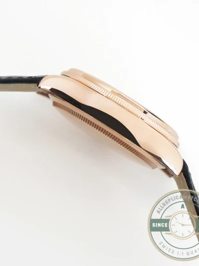 Replica Rolex Cellini Dual Time Rose Gold 50525.015 Brown Dial - Swiss-Made Clone Watch