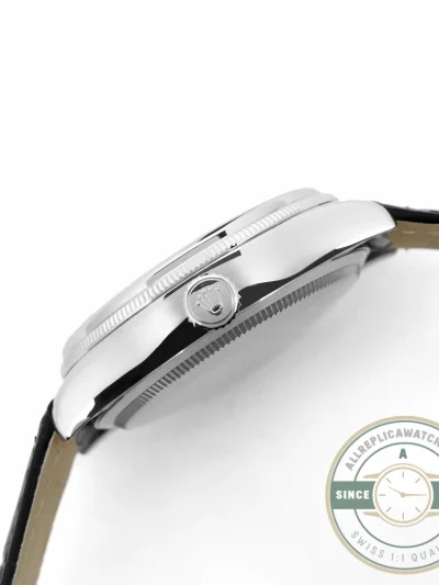 Replica Rolex Cellini Dual Time White Gold 50529 Black Dial 39mm - High-Grade Replica Watch