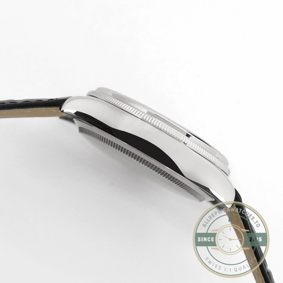 Replica Rolex Cellini Dual Time White Gold 50529 Black Dial 39mm - Top-Tier Swiss Replica Watch