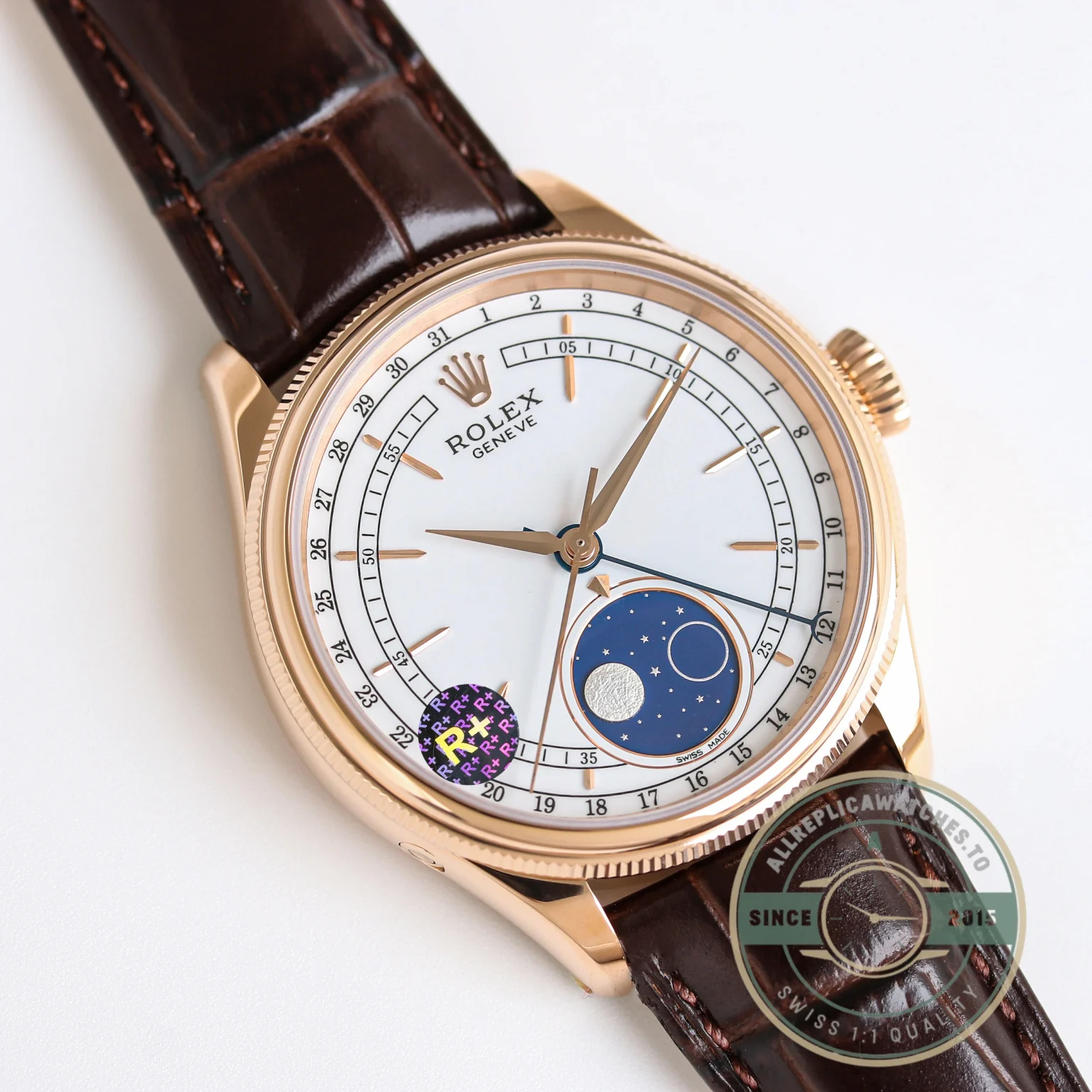 Replica Rolex Cellini Moonphase 50535 White Dial - Affordable Luxury Replica Timepiece