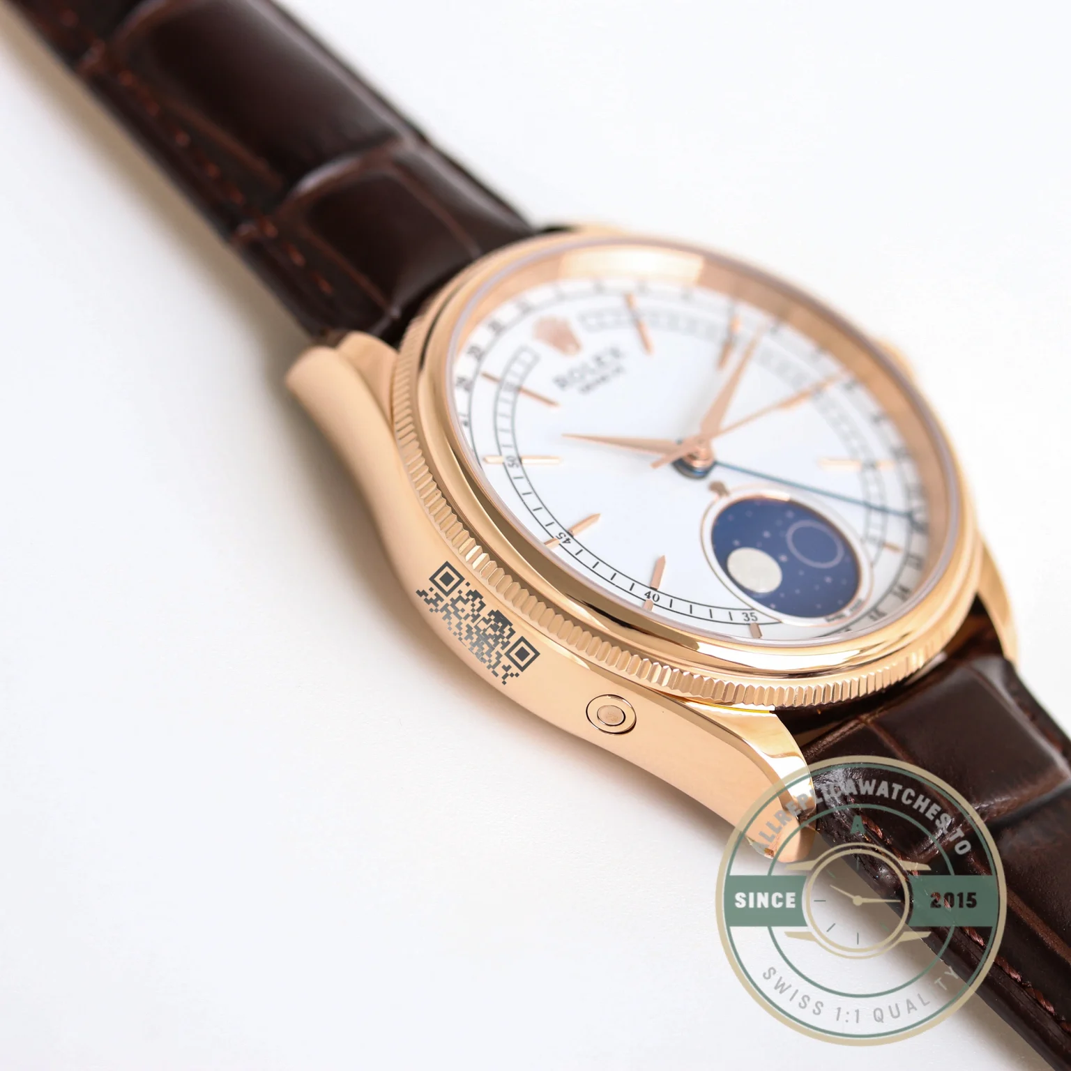 Replica Rolex Cellini Moonphase 50535 White Dial - Luxury Replica Watch