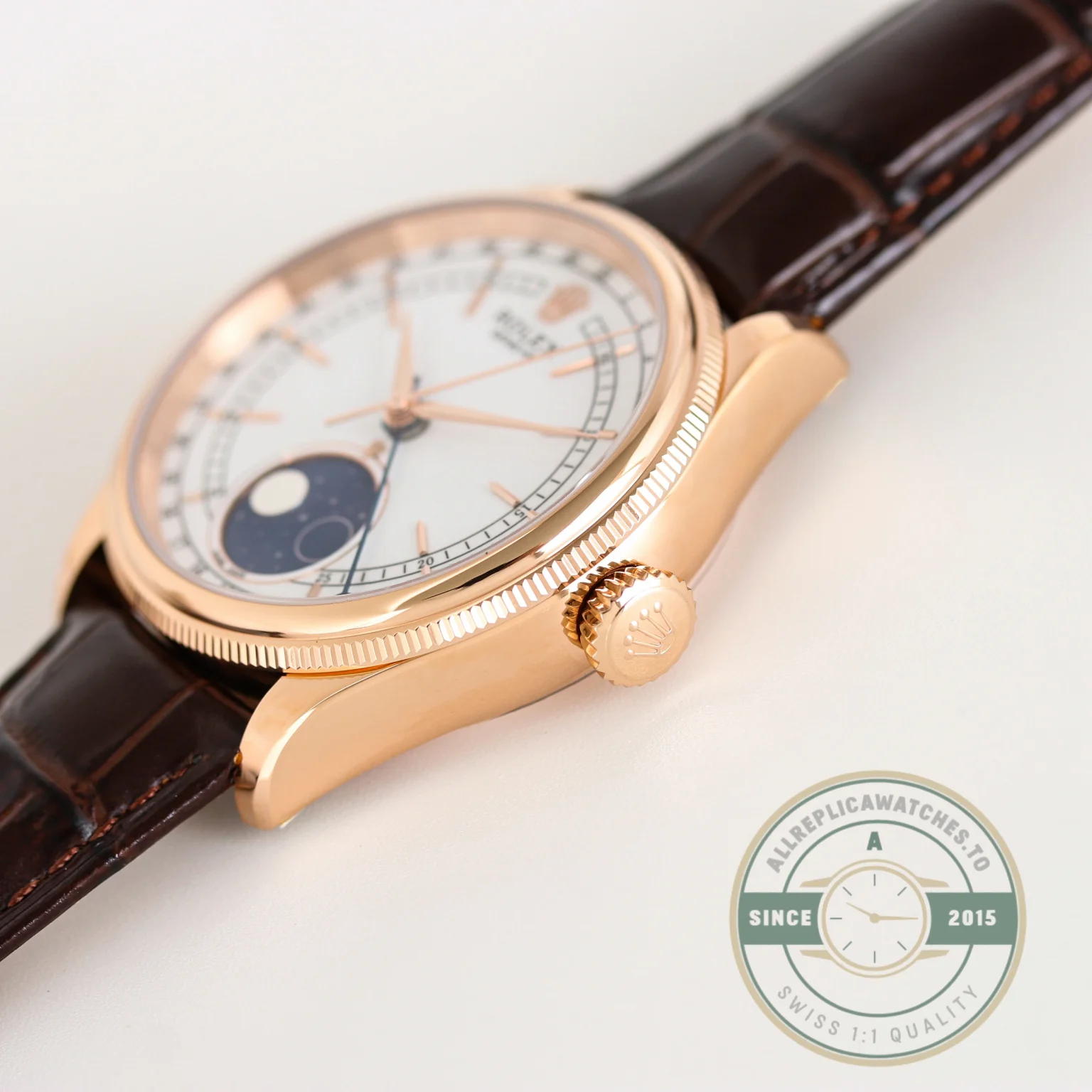 Replica Rolex Cellini Moonphase 50535 White Dial - Affordable Luxury Replica Timepiece