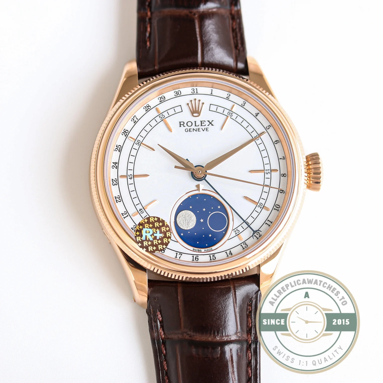 Replica Rolex Cellini Moonphase 50535 White Dial - Luxury Replica Watch