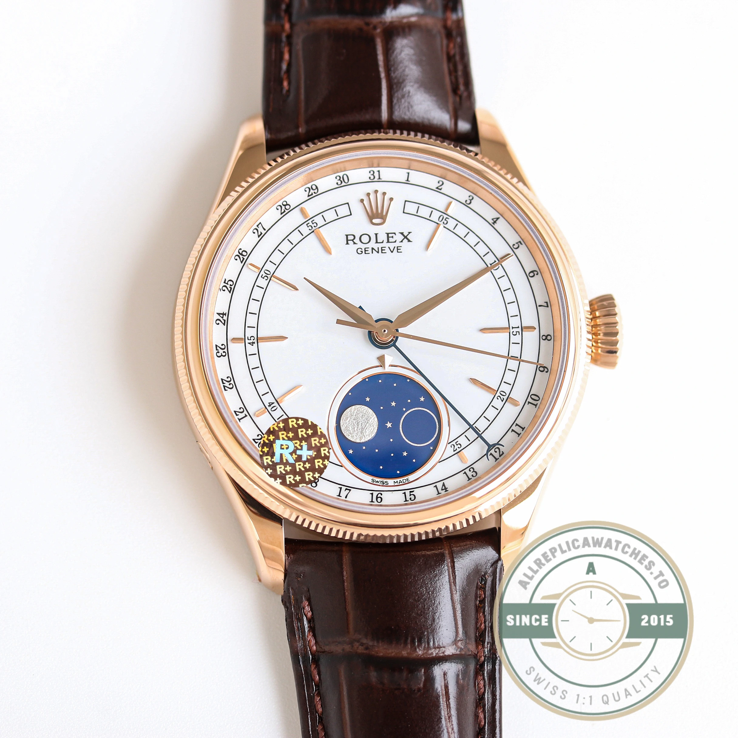 Replica Rolex Cellini Moonphase 50535 White Dial - Luxury Replica Watch