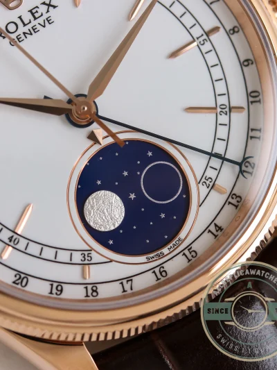 Replica Rolex Cellini Moonphase 50535 White Dial - Swiss Movement Replica Watch