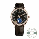 Replica Rolex Cellini Moonphase Rose Gold 50535 39mm Black Dial - Premium Super Clone Watch