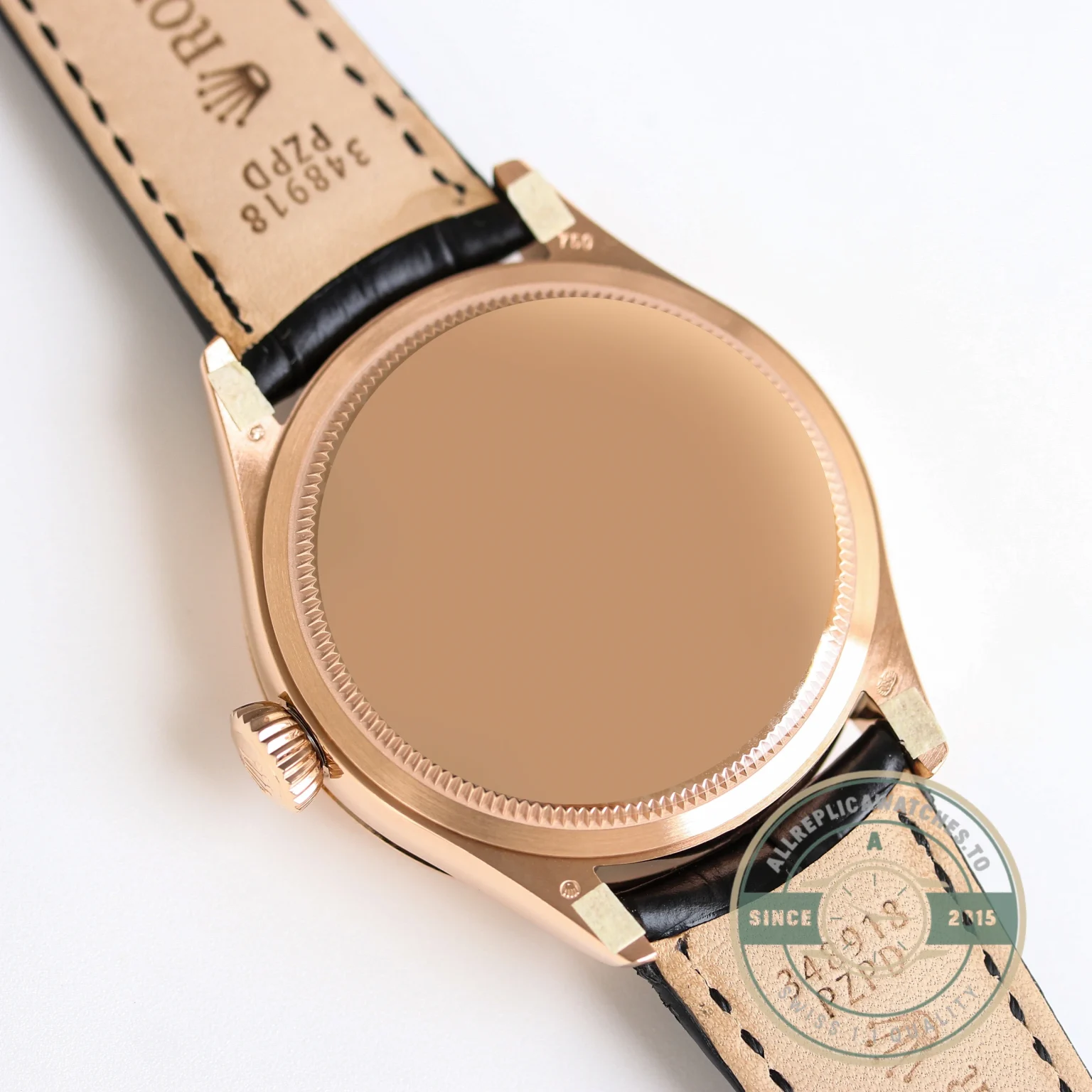 Replica Rolex Cellini Moonphase Rose Gold 50535 39mm Black Dial - Luxury Replica Watch