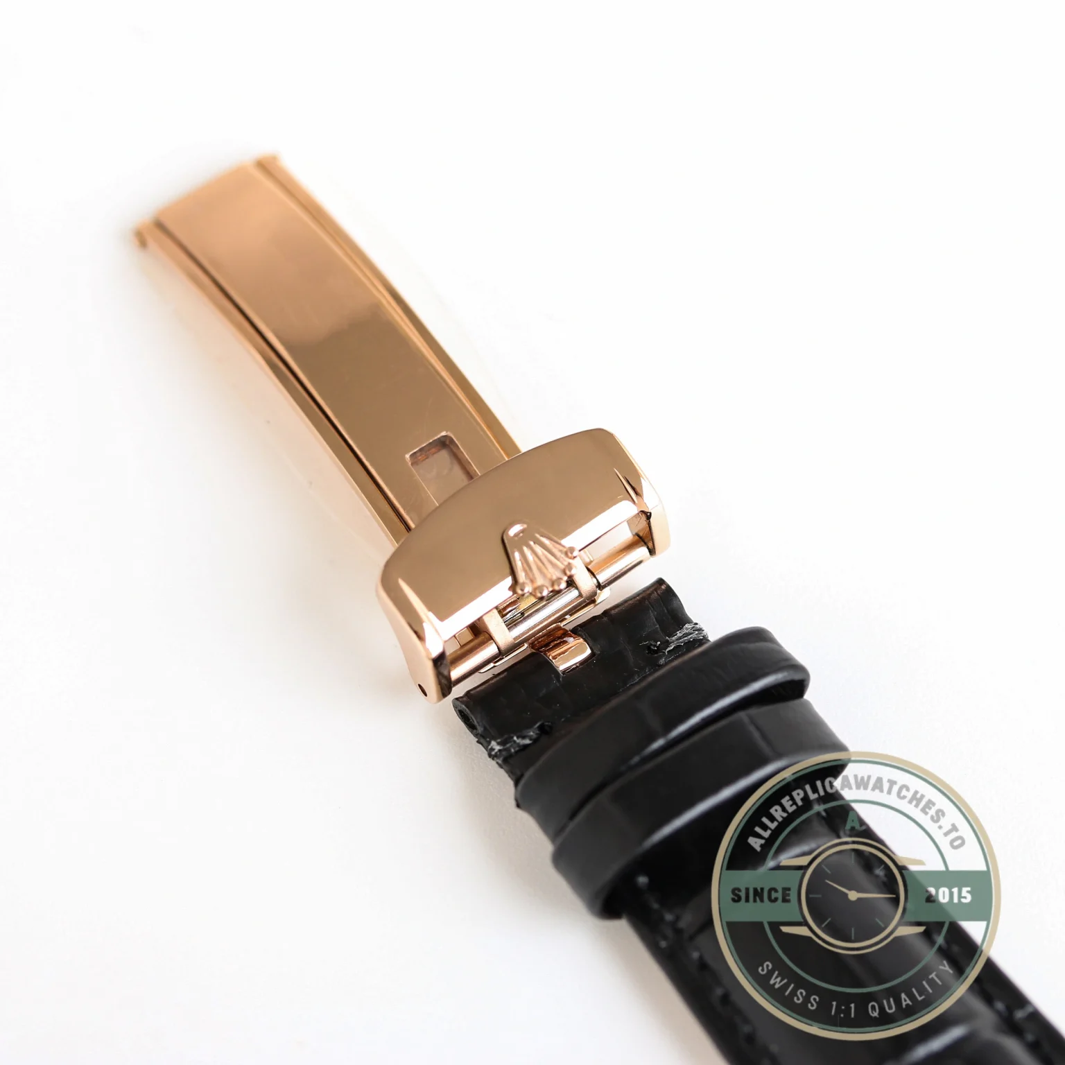 Replica Rolex Cellini Moonphase Rose Gold 50535 39mm Black Dial - Budget Luxury Replica Watch
