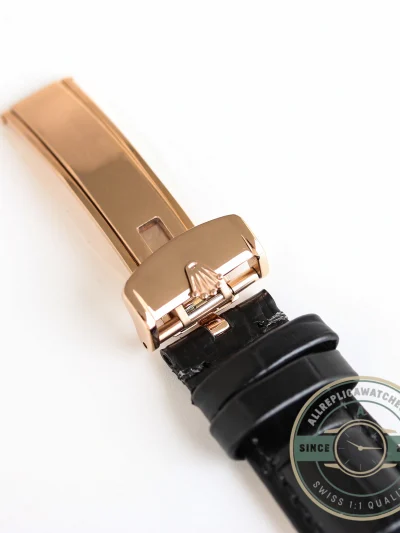 Replica Rolex Cellini Moonphase Rose Gold 50535 39mm Black Dial - Budget Luxury Replica Watch