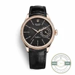 Replica Rolex Cellini Rose Gold 50515 39mm Black Dial - High-Grade Replica Watch