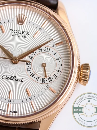 Replica Rolex Cellini Rose Gold 50515.01 39mm White Dial - Best Quality Replica Watch