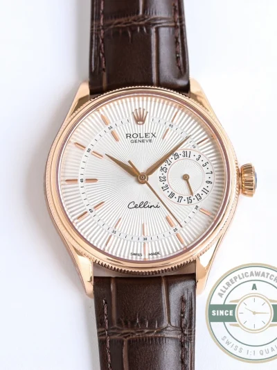 Replica Rolex Cellini Rose Gold 50515.01 39mm White Dial - High-Grade Replica Watch
