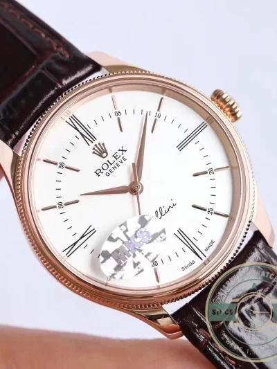 Replica Rolex Cellini Time Rose gold 50505 39mm White Dial - 1:1 Swiss Replica Watch