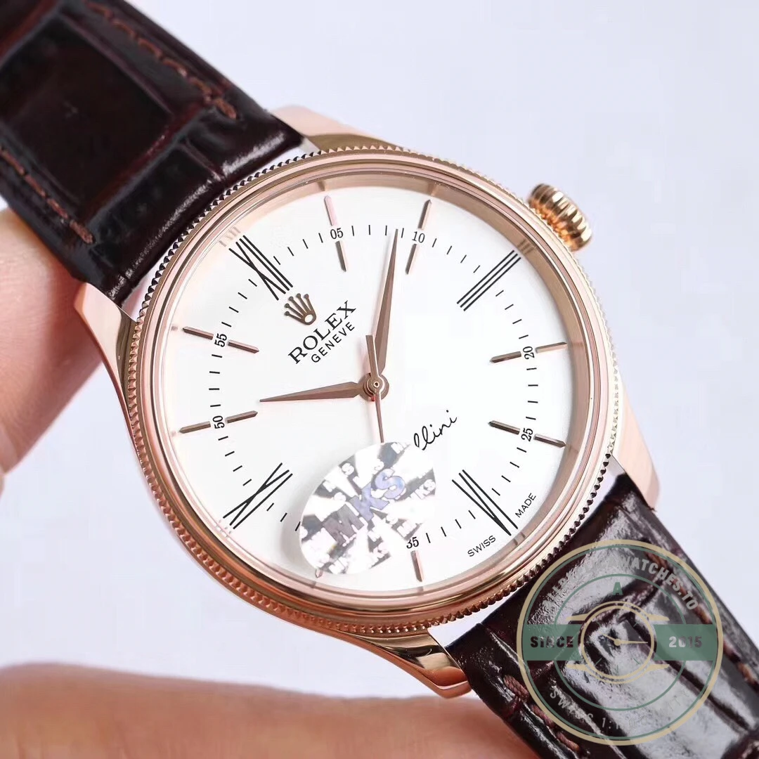 Replica Rolex Cellini Time Rose gold 50505 39mm White Dial - 1:1 Swiss Replica Watch