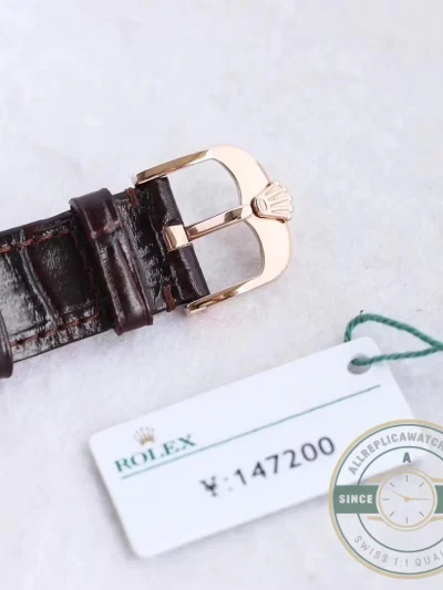 Replica Rolex Cellini Time Rose gold 50505 39mm White Dial - Budget Luxury Replica Watch
