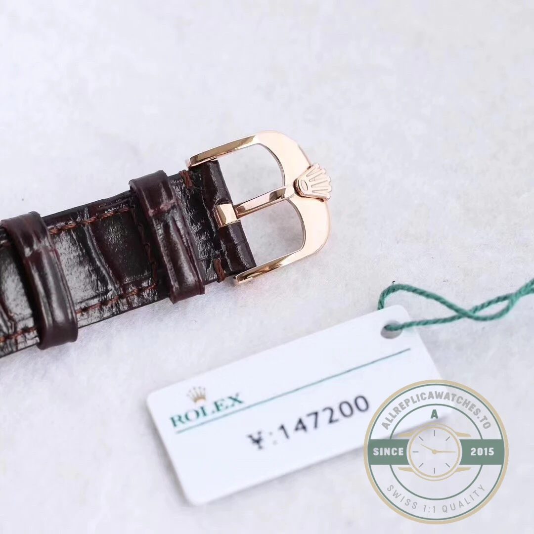 Replica Rolex Cellini Time Rose gold 50505 39mm White Dial - Budget Luxury Replica Watch
