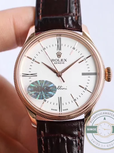 Replica Rolex Cellini Time Rose gold 50505 39mm White Dial - Top-Tier Swiss Replica Watch