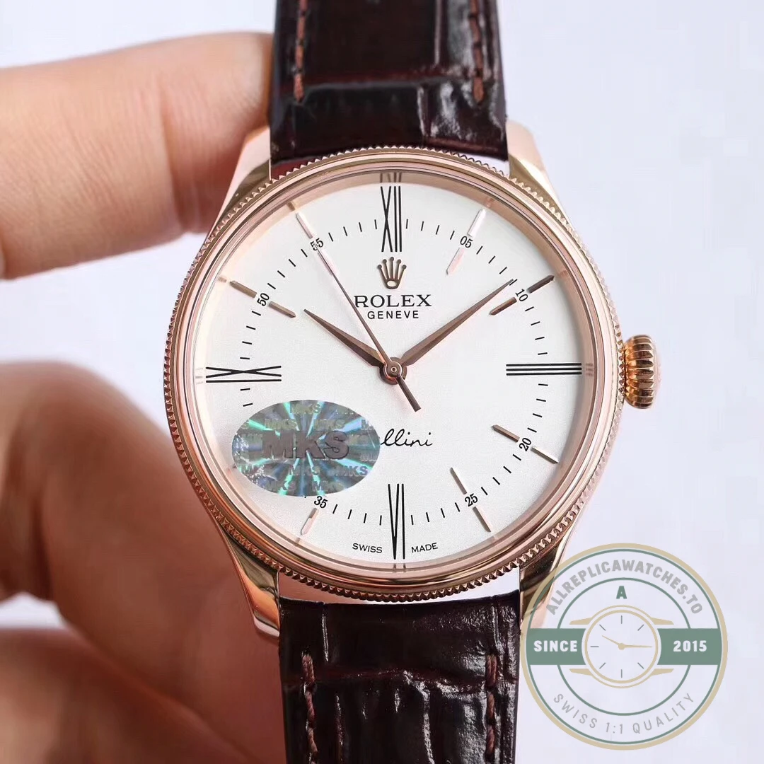 Replica Rolex Cellini Time Rose gold 50505 39mm White Dial - Top-Tier Swiss Replica Watch