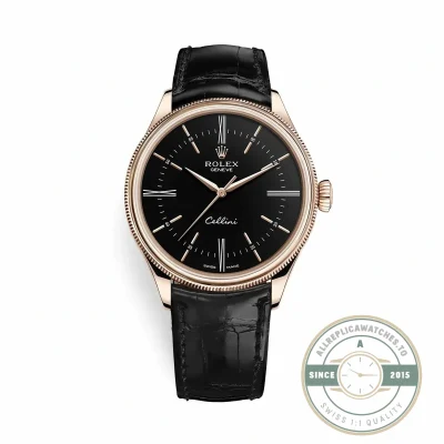 Replica Rolex Cellini Time Rose Gold 50505.009 Black 39mm Dial - Swiss-Made Clone Watch