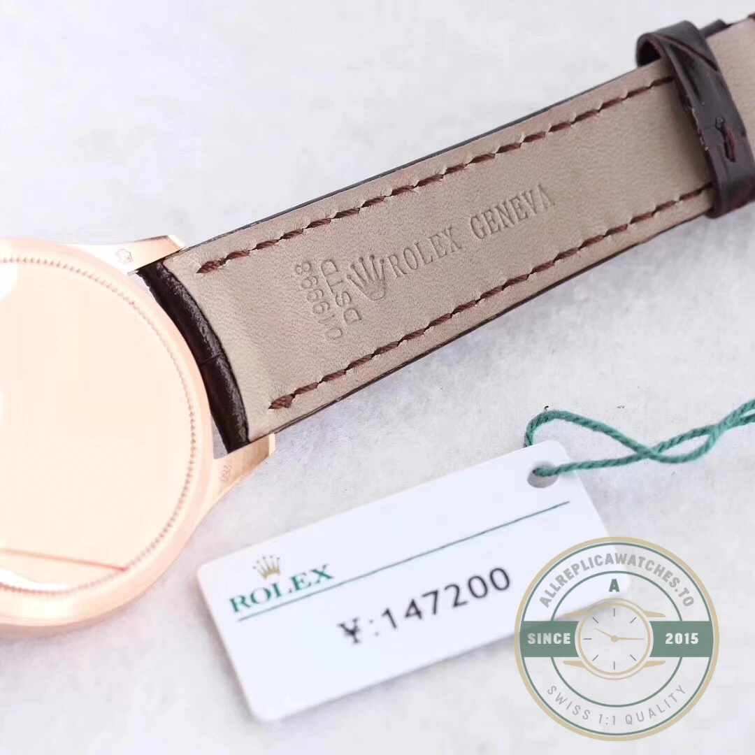 Replica Rolex Cellini Time Rose Gold 50505.009 Black 39mm Dial - Luxury Replica Watch