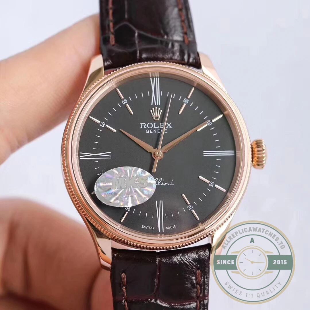 Replica Rolex Cellini Time Rose Gold 50505.009 Black 39mm Dial - Best Quality Replica Watch