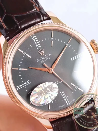 Replica Rolex Cellini Time Rose Gold 50505.009 Black 39mm Dial - Swiss-Made Clone Watch