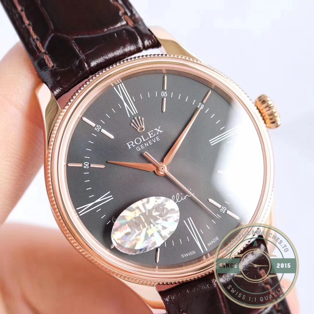 Replica Rolex Cellini Time Rose Gold 50505.009 Black 39mm Dial - Swiss-Made Clone Watch