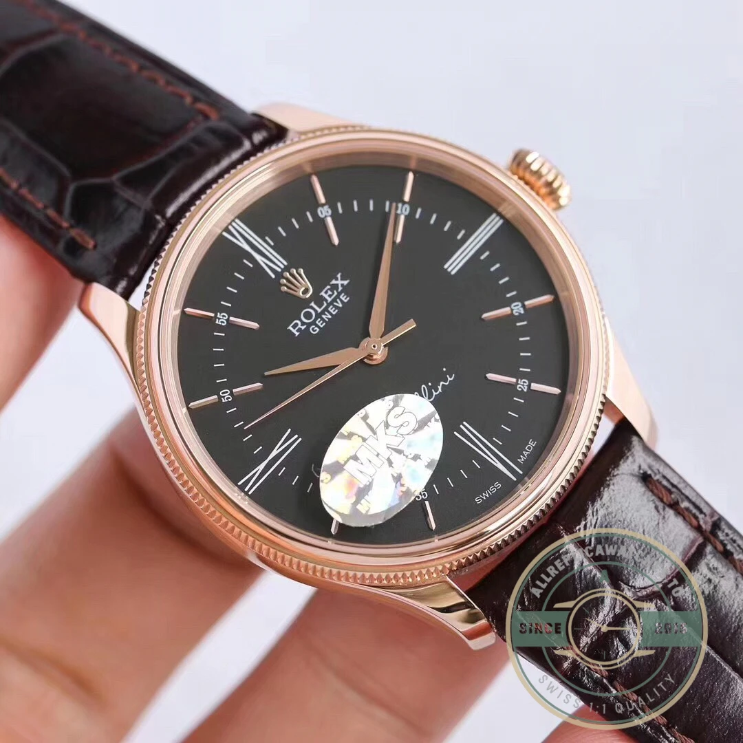 Replica Rolex Cellini Time Rose Gold 50505.009 Black 39mm Dial - Budget Luxury Replica Watch