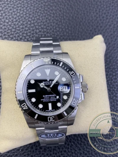 Replica Rolex Classic Black Submariner 116610LN 40mm - Top-Tier Swiss Replica Watch