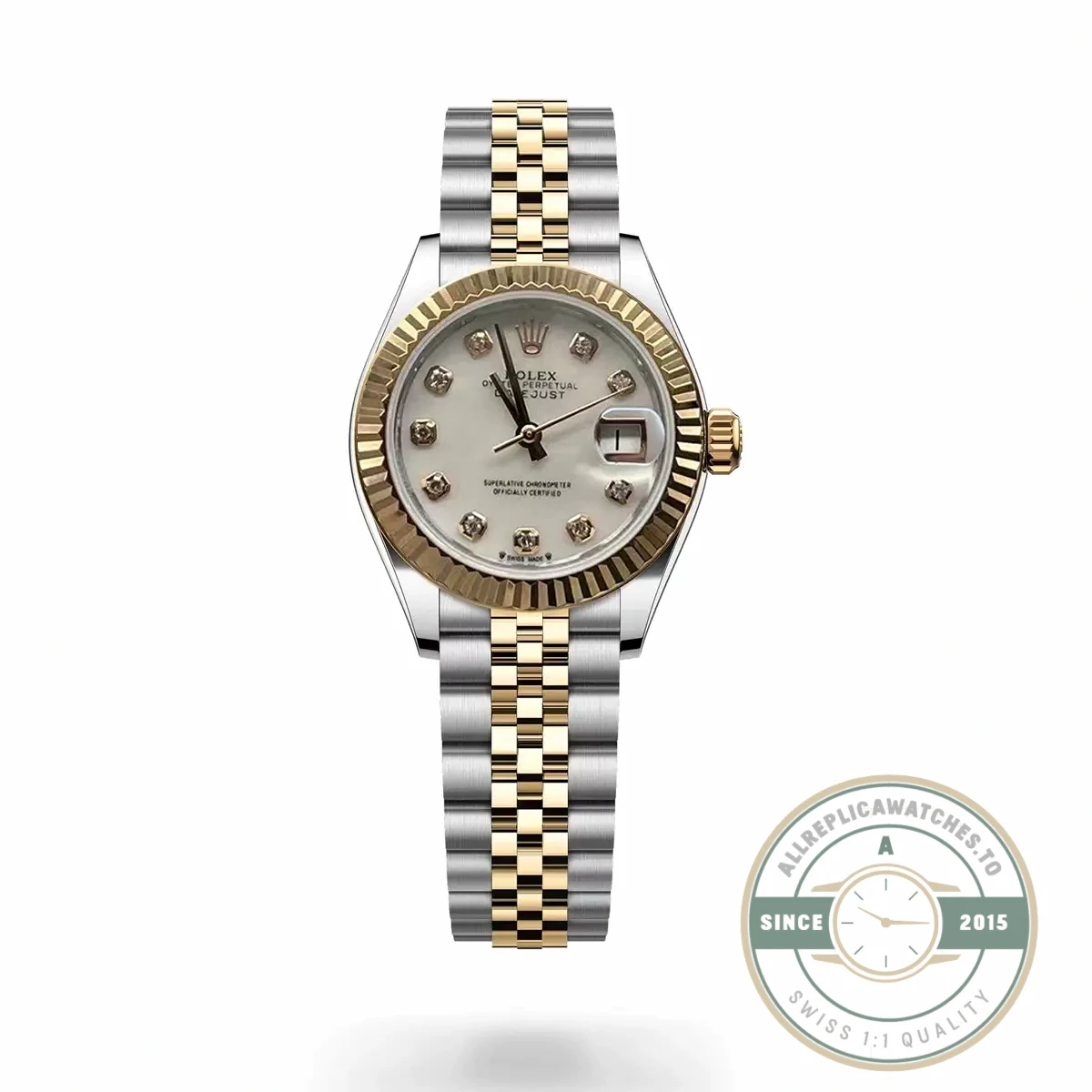 Replica Rolex Datejust 279171 Mother of Pearl 28mm Dial on Jubilee - Affordable Luxury Replica Timepiece
