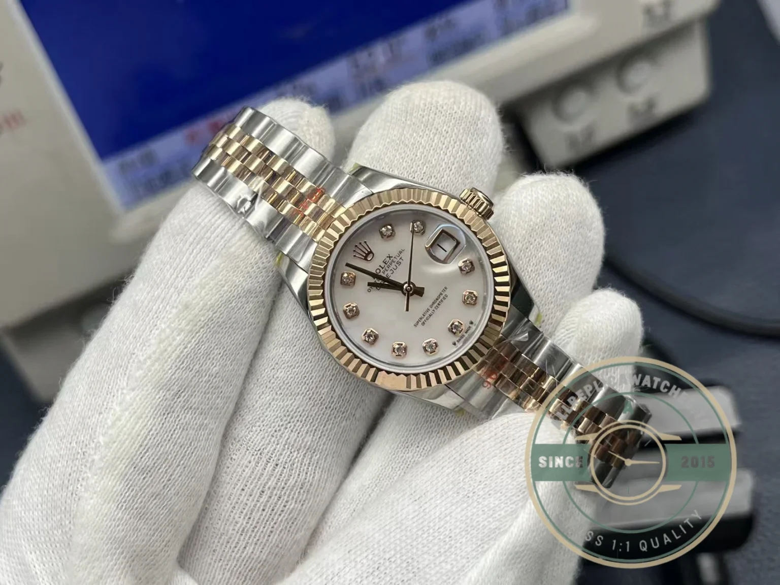 Replica Rolex Datejust 279171 Mother of Pearl 28mm Dial on Jubilee - Factory Super Clone Watch
