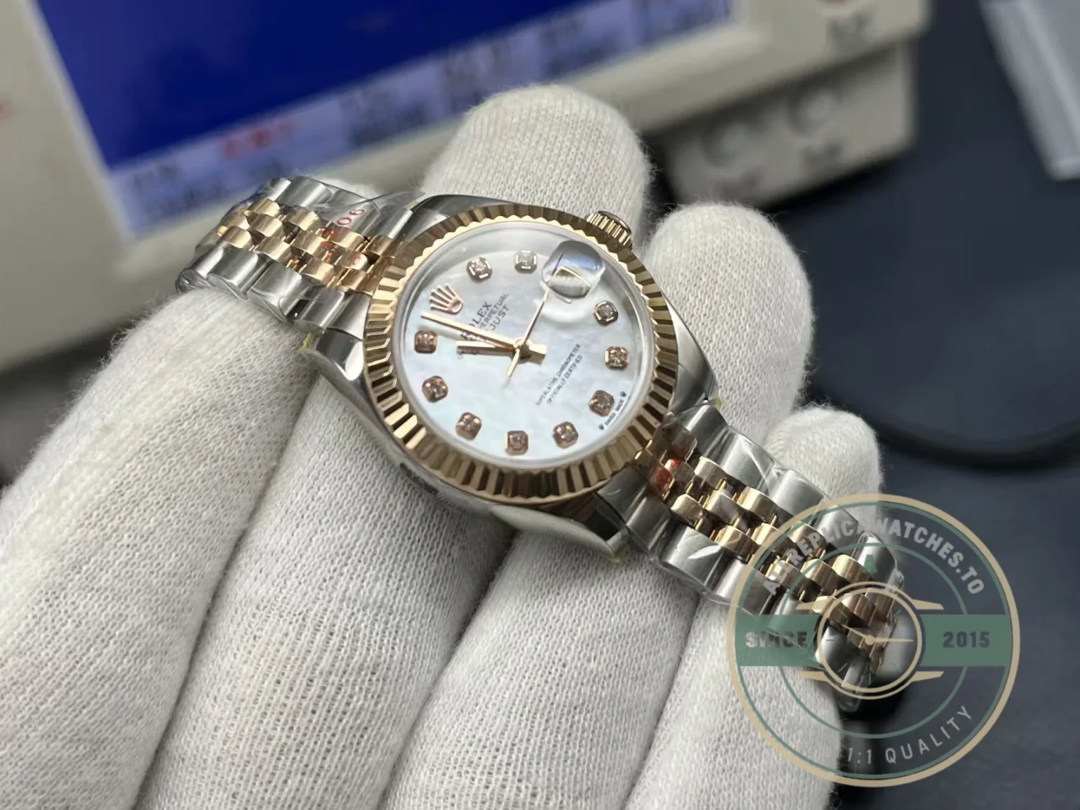 Replica Rolex Datejust 279171 Mother of Pearl 28mm Dial on Jubilee - Factory Super Clone Watch
