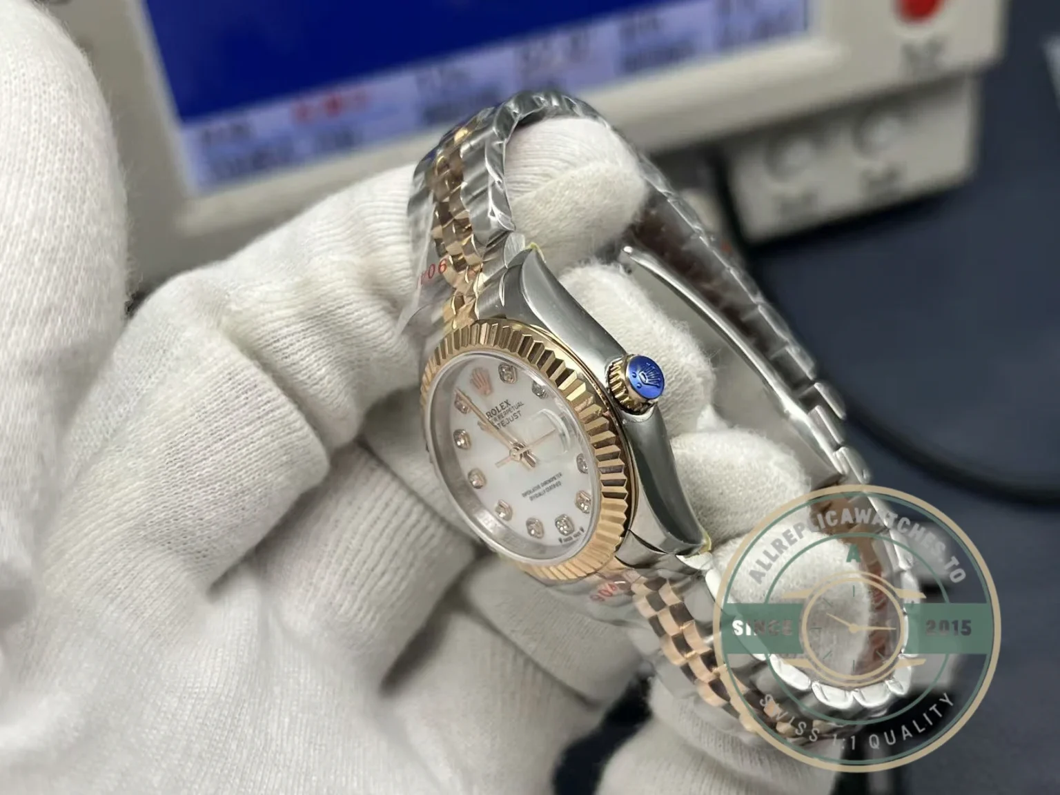 Replica Rolex Datejust 279171 Mother of Pearl 28mm Dial on Jubilee - Swiss Movement Replica Watch